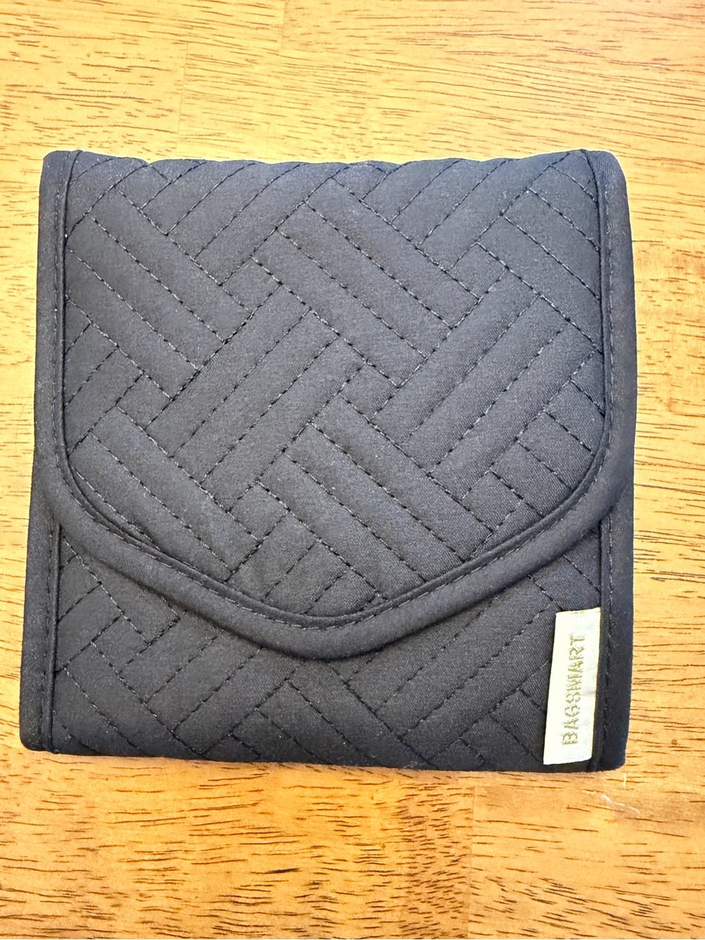 BAGSMART Black Quilted Travel Jewelry Organizer Foldable Storage Case